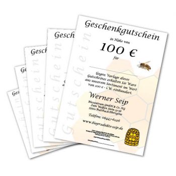 Gutschein - Wert 100 €
