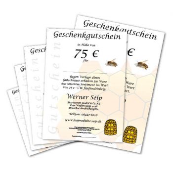 Gutschein - Wert 75 €