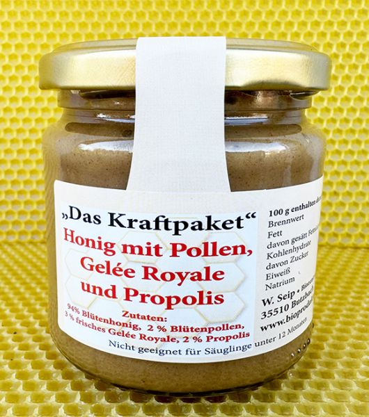 Das Kraftpaket - Gelée Royale, Pollen & Propolis im Honig